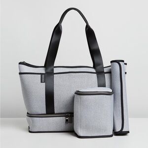 Prene The Saturday Bag Neoprene Tote Baby Travel Bag Shoulder Diaper Gray Black